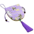 thumbnail image 1 of QualitChoice Sachet Sac Style Chinois Traditionnel Sacs Délicats avec Pompon Pochette Rétro Pendentif Motif d'Impression Parti Faveur Ornement Rouge Type 1 Violet Type 3 Type 3, 1 of 6