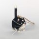 thumbnail image 2 of Colgante de Navidad de Estatuilla de Gato de Resina para Espejo de Coche Negro Soledad colgante de gato, 2 of 8