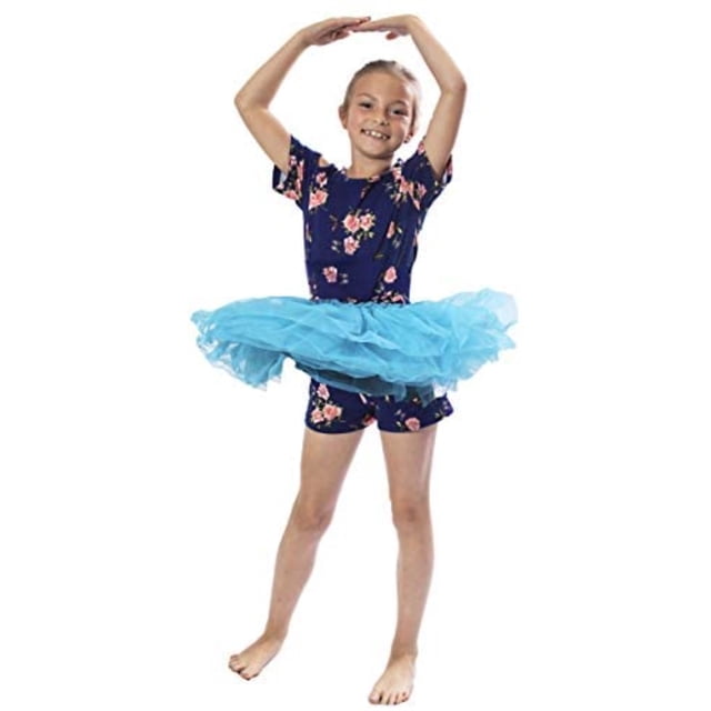 BellaSous Mock Pancake Tutu para Pascua, vestidos de primavera, disfraces de Halloween, tutú de princesa y ballet, recitales de baile o carrera divertida (talla única, azul pavo real) BellaSous 421-PB-OS