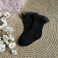 thumbnail image 4 of ZRBYWB Toddler Kids Baby Socks Baby Toddlers Girls Mid Calf Length Socks 1 Pair Bow Lace Long Stockings Ruffled School Socks, 4 of 4