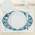 thumbnail image 3 of Ambesonne Teal Place Mats Set of 4, Turkish Tulip Floral Art, Standard Size, Teal Red White, 3 of 6
