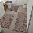 thumbnail image 6 of Bathroom Rugs Sets 4 Piece, Super Soft and Absorbent Non Slip Microfiber Toilet Bathroom Mats, 6 of 14