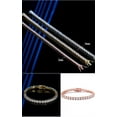 thumbnail image 5 of 4mm Moissanite Tennis Bracelets Round Cut D Color VVS1 Clarity White/Gold/Rose Gold Diamond Bracelets for Women S925 Sterling Silver Bracelets（5.5-9 inchs）, 5 of 9