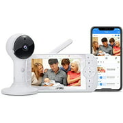 Angle View: Motorola Connect60-2 Dual Camera Hubble Connected Video Baby Monitor - 5" Screen, 1080p Wi-Fi Viewing 2-Way Audio, Night Vision, Digital Zoom and Hubble App (Connect60-2 Dual Camera) (Renewed)