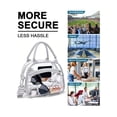 thumbnail image 3 of Gustave Clear Tote Bag Stadium Approved Transparent Crossbody Lunch Bag Shoulder Handbag Purse for Women Men Work Concerts Sports Events - Gray, 3 of 7