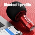 thumbnail image 3 of Cateissary Micrófono de cabeza de hongo portátil con altavoz Micrófono de inalámbrico Bluetooth Máquina de incorporada de 1500 Electrónica Rojo, 3 of 6