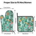 thumbnail image 3 of cixuoa Tropical Flora Print Kitchen 7.2"X11" Oven Mitts and Pot Holders Sets, Safe for Baking,Cooking, BBQ, 3 of 6