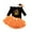 Orange, variant on Toddler Baby Girl Halloween Clothes 𝐍ewborn Long Sleeve Romper Tops Tulle Tutu Skirt Sets 𝐈𝐧fant Girls 3Pcs Outfit