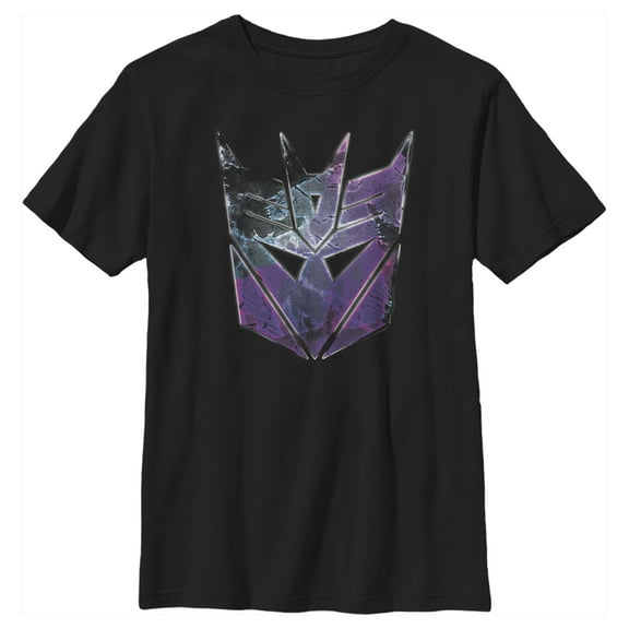 Boy's Transformers Decepticon Rusted Logo  Graphic Tee Black X Large