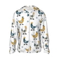 thumbnail image 1 of Fotbe Farm Roosters Chaqueta con Protección Solar UPF 50+ para Hombre y Mujer, Camisa con Capucha y Bolsillos-Large, 1 of 7