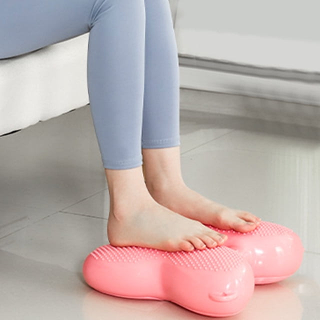 HEALEEP Portable Fitness Machine PVC Step Exercise Platform Pink 1Set