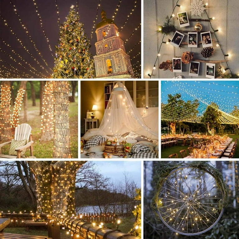 Decute 300led Christmas Tree Lights Outdoor Indoor String Lights 108ft Extendabl