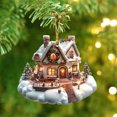 thumbnail image 5 of Acrylic House Hanging Ornament, Exquisite Christmas Decoration, Holiday Tree Accessories, Festive Seasonal Hanging Decor, 5 of 6