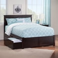 thumbnail image 1 of Nantucket Full Wood Platform Bed with Footboard and Storage Drawers in Espresso, 1 of 8