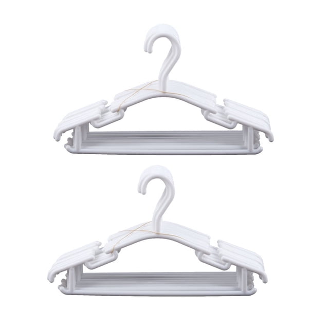 BLANCO - Paquete de 20 Piezas Percha Perchas Antideslizantes para Ropa Infantil Perchas PP para Bebé O Niño 27 x 15 cm