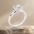 thumbnail image 2 of Bling Craft 14K White Gold Plated 925 Sterling Silver 1.5 Carat 6.5MM Cushion Cut Solitaire Engagement Rings Moissanite Wedding Rings for Her Wedding Bands for Women Size 7.5, 2 of 6