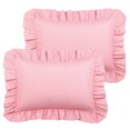 thumbnail image 1 of Funda de Almohada de Microfibra de Volantes con Cierre de Sobre Juego de 2 Suaves Fundas Almohada, 1 of 6