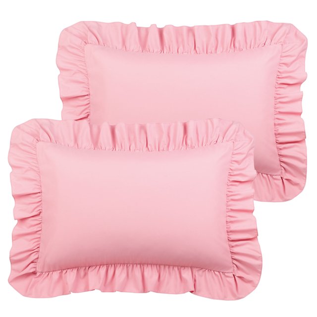 Funda de Almohada de Microfibra de Volantes con Cierre de Sobre Juego de 2 Suaves Fundas Almohada