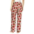 thumbnail image 3 of Naloa Cute Strawberry Print Women’s Ultra-Soft Comfy Pajama Lounge Pants with Pockets & Drawstring, 3 of 8