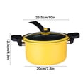 thumbnail image 2 of Darzheoy Nonstick Ceramic Coated Sauce Pan with Lid, Crock Pot with Twist & Lock Handles, Micro Pressure Cooker Versatile Cookware for Stovetops, Easy to Clean, 2 of 6