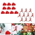 thumbnail image 1 of 20 Piezas Mini Sombreros de Navidad Colco Juego de Bufandas para Etiquetas de Regalo, 1 of 8