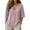 01#Pink, variant on Feancey Womens Linen Striped Tops Short Sleeve Crewneck Loose Fit Tees Summer Casual Tunic Blouses Breathable Lightweight Gauze T-Shirts Red S