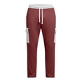 thumbnail image 4 of Relaxed Fit Drawstring Cargo Pants for Men Waffle Knit Textured Trousers Side Pockets Breathable Bottoms Casual Lounge Home-wear, 4 of 7