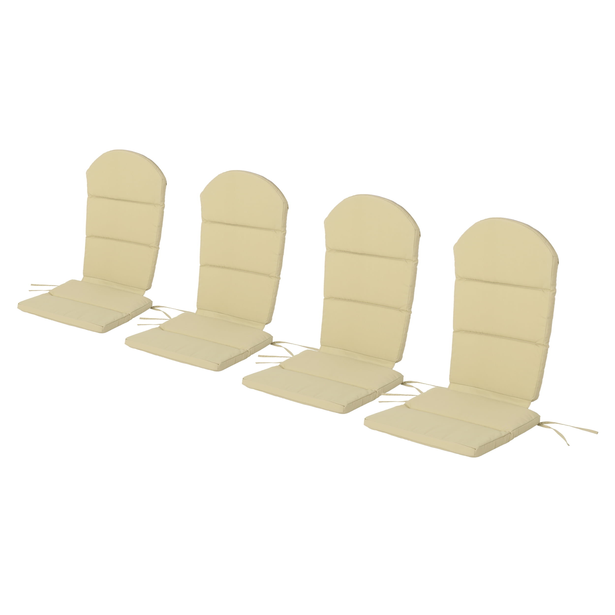 Ariel Outdoor Water-Resistant Adirondack Chair Cushions (Set of 4), Khaki