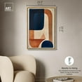 thumbnail image 5 of Blue With Cream Canvas Midcentury Abstract Wall Art by Art Remedy, Gold Frame, 24" x 36", 5 of 7