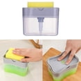 thumbnail image 3 of 2x Kitchen Dishwashing Soap Pump Dispenser And Sponge Holder Handy Soap Box Macarena Dispensador de bomba de jabón, 3 of 8