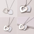 thumbnail image 5 of B Sublimación collar en blanco en forma de corazón/redondo hueco cadena plana colgante joyería, 5 of 5