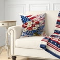 thumbnail image 5 of romoty 4th of July Patriotic Pillow Covers 18"x18", Individual Independence Day Kittens and Gnomes Throw Pillow Case, Square Decorative Cushion Cover for Home Sofa Couch Farmhouse Decor, 5 of 6