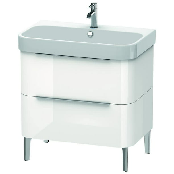 Duravit H26373 Happy D 2 31 Single Wall Mounted Wood Vanity Cabinet Only White Com - Wall Mounted Bathroom Vanity Cabinet Only