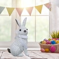 thumbnail image 4 of Easter ornament decor,Simulation Bunny Figurine Easter Tabletop Decoration Festival Art Rabbit Craft Ornament,White, 4 of 6