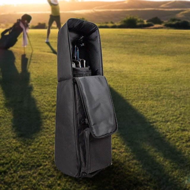 Bolsa de viaje de golf portátil con ruedas Macarena Estuche de aviación impermeable resistente Negro Paquete golf