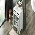 thumbnail image 3 of Kadyn Modern Bathroom Vanity,Bathroom Cabinet,30" Bathroom Vanity with Ceramic Sink, Equipped with Adjustable Shelf and Tip-Out Tray, White, 3 of 13