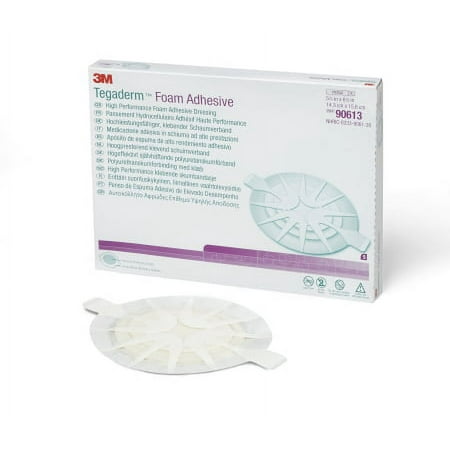 3M 90613 Tegaderm Adhesive Foam Dressing 5 5/8 in. x 6 1/8 in. Oval (Each)