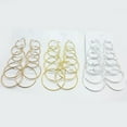 thumbnail image 5 of Grandest Birch 6Pairs/Set Circle Hoop Dangle Earrings Pendant for Female Daily Outfits Metal Gold, 5 of 8