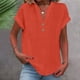 thumbnail image 2 of Camiseta para mujer,Camiseta de cuello en V para mujer, blusa informal holgada, mezcla de algodón y lino, manga larga para uso diario, sopatenor, 2 of 8