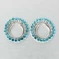 thumbnail image 5 of Body Candy Stainless Steel Fake Nipple Ring Blue Accent Circle Clip On Nipple Shield Nonpierced Nipple Jewelry, 5 of 8