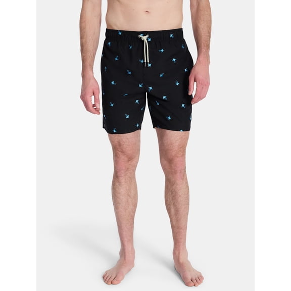 Laguna Men's Peached Volley Swim Trunks with Brief Liner, 7" Inseam, Sizes M-2XL