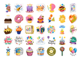 thumbnail image 2 of 35pcs Colorful Stickers Birthday Stickers Cartoon Stickers Celebration Stickers for Laptops Notebooks Suitcases, 2 of 9