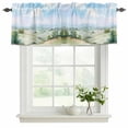 thumbnail image 2 of 2 Pack Valances for Windows, Spring Window Valances for Living Room/Bedroom/Bathroom, Grassland Blue Sky Trees Mountain Nature Scenery Light Filtering Kitchen Curtain Valance 42"W x12" L, 2 of 9