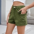 thumbnail image 4 of XuJwPNcy Stretchy Jean Shorts for Women High Waisted Pull on Shorts with Pockets Denim Shorts Women Summer Casual Shorts, 4 of 6