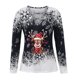 thumbnail image 4 of Camisas Navideñas Para Mujer Tops de Manga Larga Moda Con Cuello en V Empalme Irregular Suelto Odeerbi ODB198727, 4 of 4