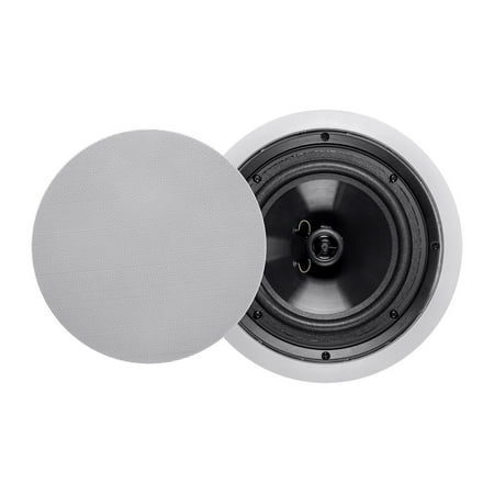 UPC: 0889028046081 | Monoprice 2-Way Polypropylene Ceiling Speakers – 8 Inch (Pair) With Paintable Grille – Aria Series