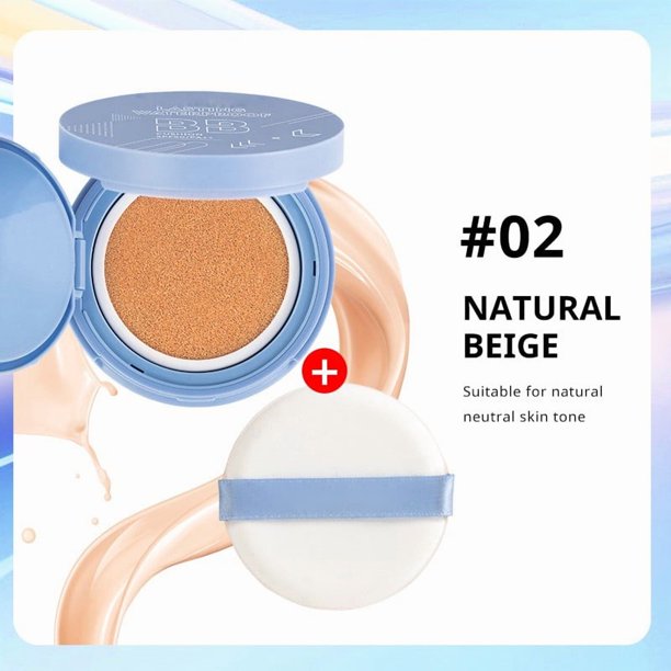Corrector en crema con cojín de aire, duradero, resistente al agua, ligero, hidratante, resistente al sudor, corrector en aceite, natural.
