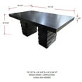 thumbnail image 2 of Aziza 71" Rectangle Contemporary Pedestal Dining Table, Cappuccino Wood, 2 of 5