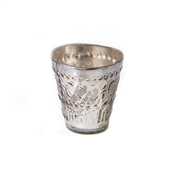 Silver Embellished Tea Light Candle Holder