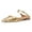 Golden Pattern, variant on FSJ Women Comfortable Pointy Close Toe Flat Low heel Sandals Ankle Buckle Strap Slip On Slides Ladies Casual Mules Shoes Size 15 Golden Pattern